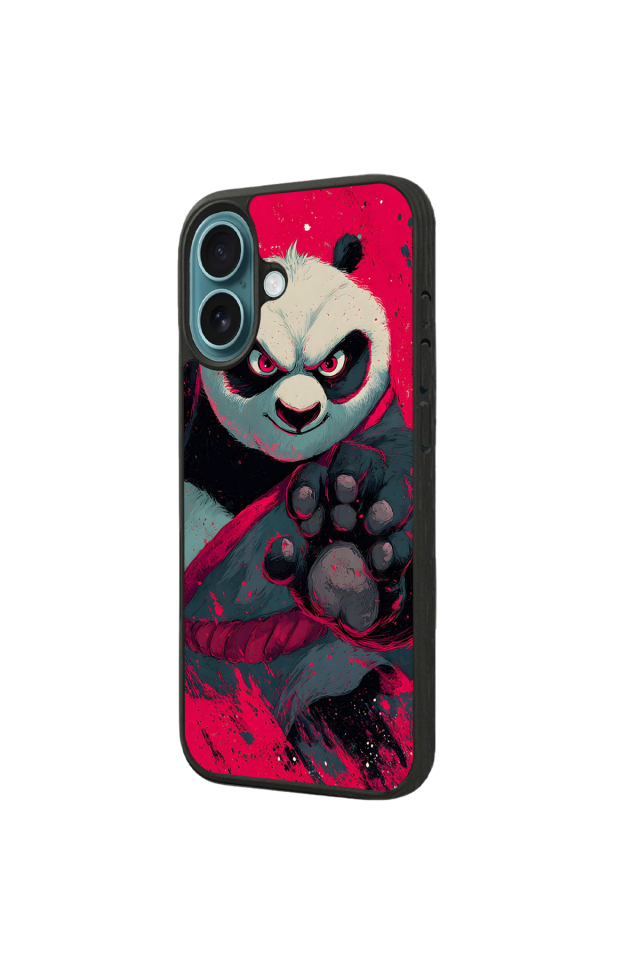 iPhone 16 Uyumlu Kung Fu Panda Tasarımlı Glossy Premium Kılıf