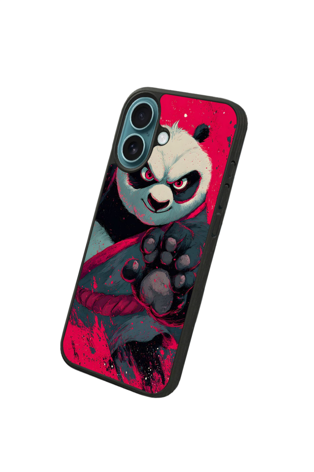 iPhone 16 Uyumlu Kung Fu Panda Tasarımlı Glossy Premium Kılıf