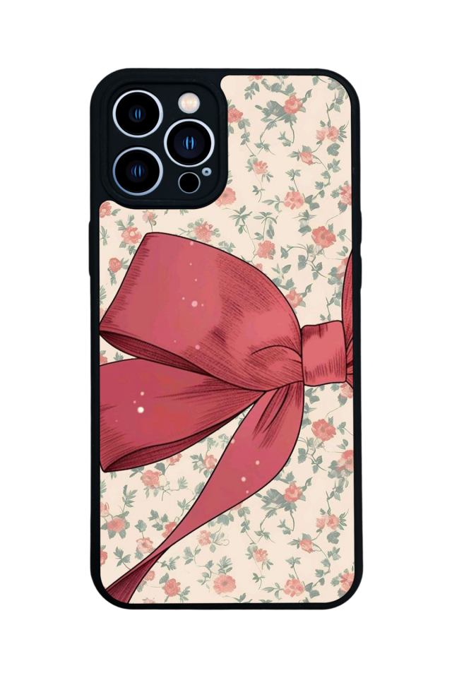 iPhone 12 Pro Max Uyumlu Kurdele Tasarımlı Glossy Premium Kılıf