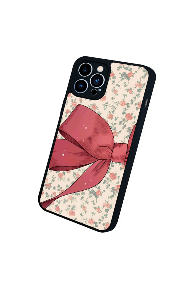 iPhone 12 Pro Max Uyumlu Kurdele Tasarımlı Glossy Premium Kılıf