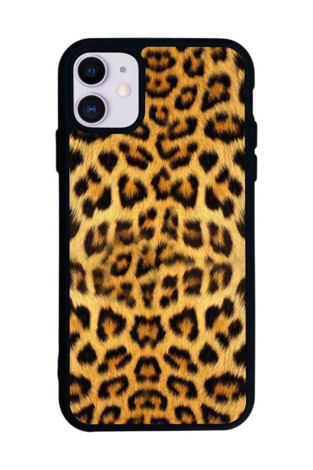 iPhone 11 Uyumlu Leopar Tasarımlı Glossy Premium Kılıf