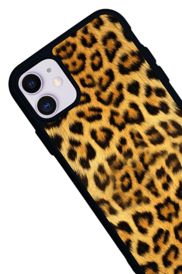 iPhone 11 Uyumlu Leopar Tasarımlı Glossy Premium Kılıf