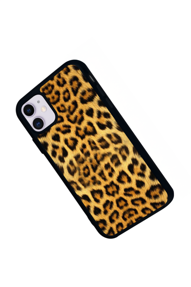 iPhone 11 Uyumlu Leopar Tasarımlı Glossy Premium Kılıf