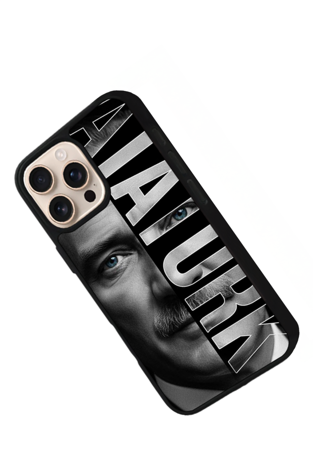 iPhone 16 Pro Max Uyumlu Mustafa Kemal Ataturk Tasarımlı Glossy Premium Kılıf