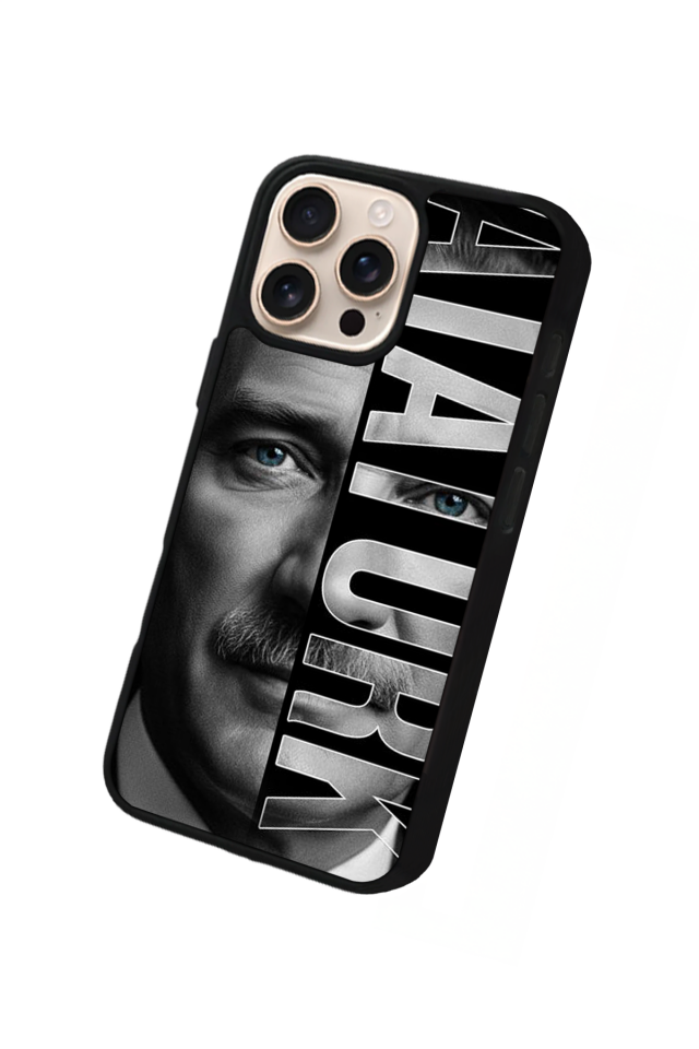 iPhone 16 Pro Max Uyumlu Mustafa Kemal Ataturk Tasarımlı Glossy Premium Kılıf