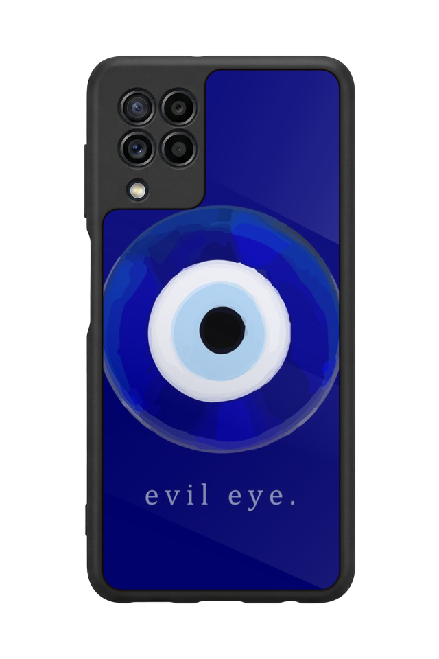 Samsung Galaxy M22 Uyumlu Nazar Tasarımlı Glossy Premium Kılıf