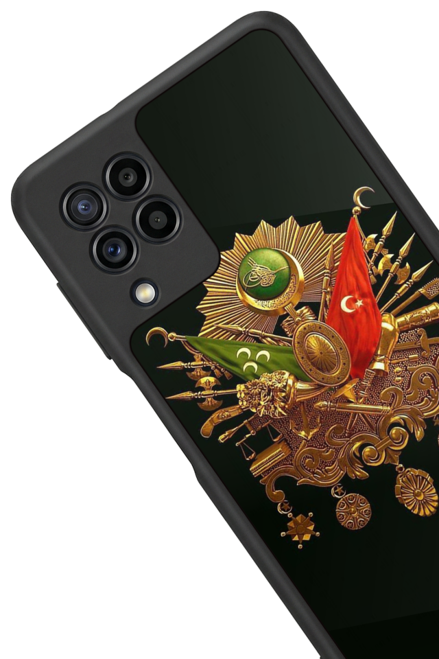 Samsung Galaxy M32 Uyumlu Osmanli Tugrasi Tasarımlı Glossy Premium Kılıf