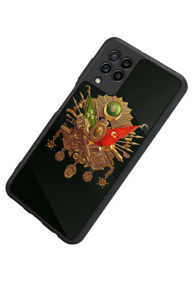 Samsung Galaxy M32 Uyumlu Osmanli Tugrasi Tasarımlı Glossy Premium Kılıf