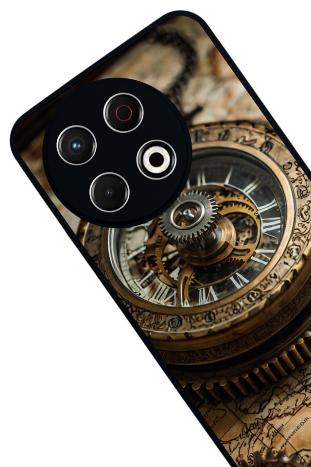 Tecno Spark 30 Pro Uyumlu Pusula Tasarımlı Glossy Premium Kılıf