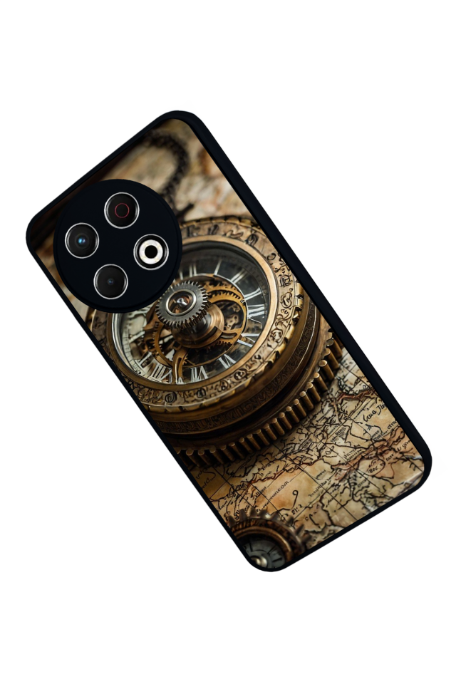 Tecno Spark 30 Pro Uyumlu Pusula Tasarımlı Glossy Premium Kılıf