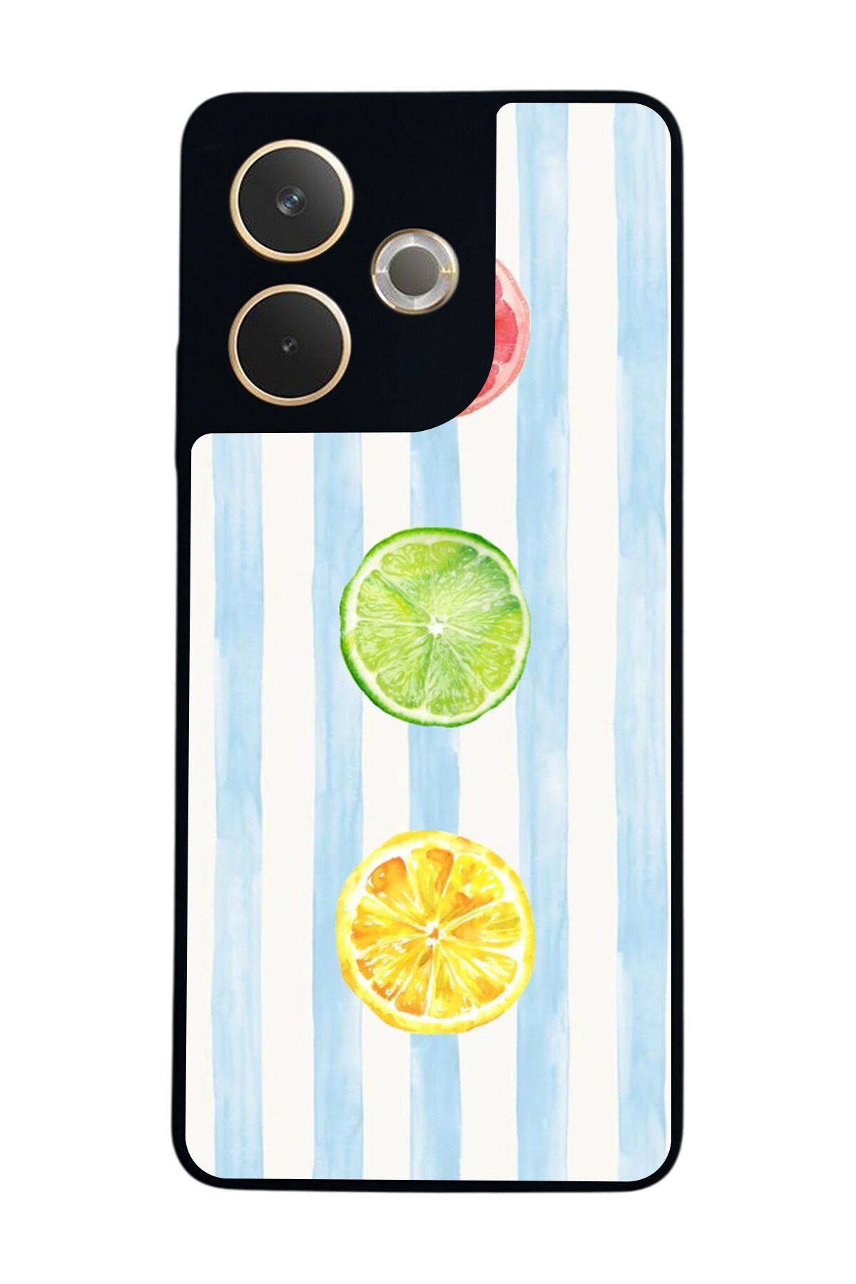 Oppo A5 Pro Uyumlu Limon Tasarımlı Glossy Premium Kılıf