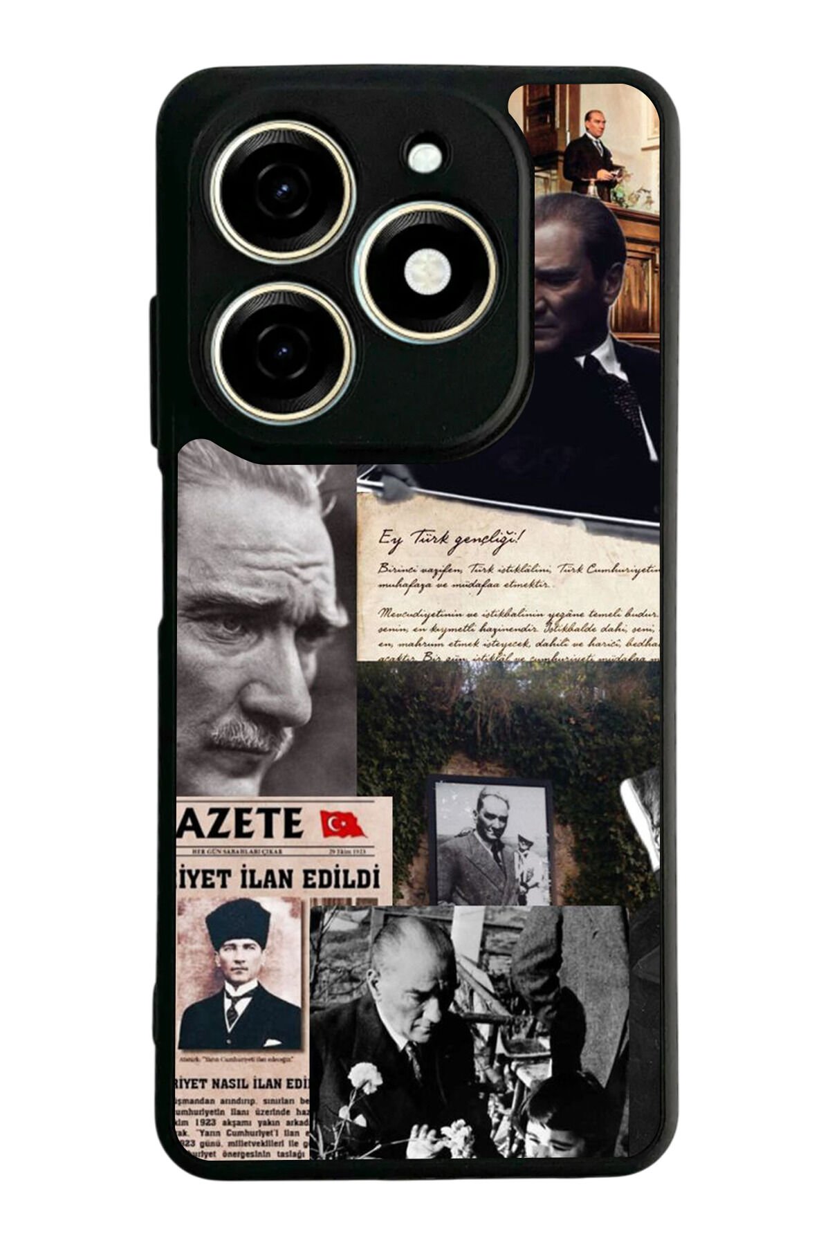 Infınıx Smart 8 Pro Uyumlu Mustafa Kemal Ataturk Tasarımlı Glossy Premium Kılıf