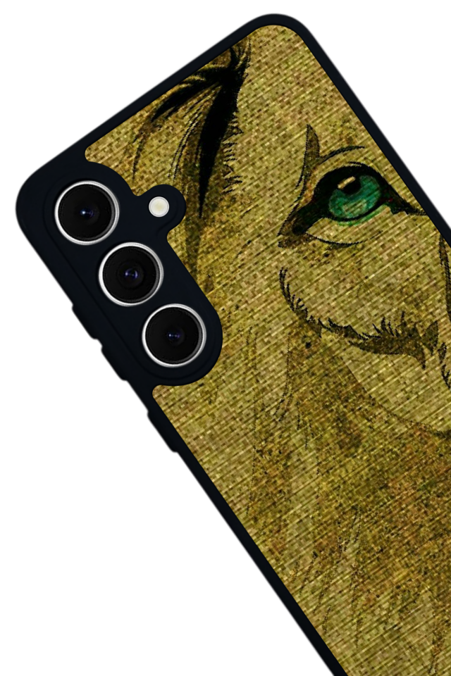 Samsung Galaxy S24 FE Uyumlu Aslan Tasarımlı Glossy Premium Kılıf