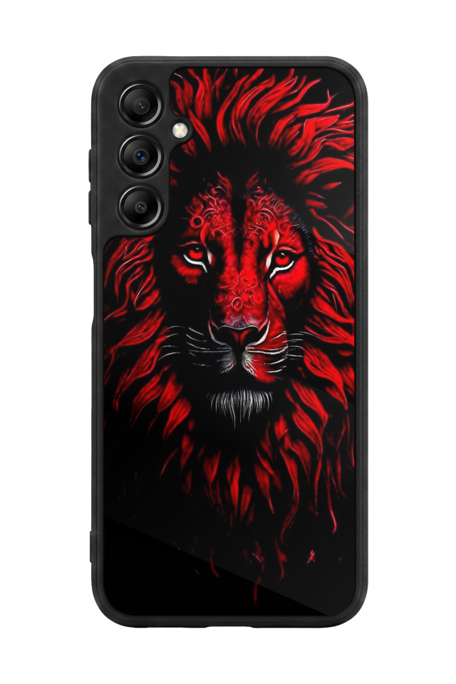 Samsung Galaxy A14 Uyumlu Aslan Tasarımlı Glossy Premium Kılıf