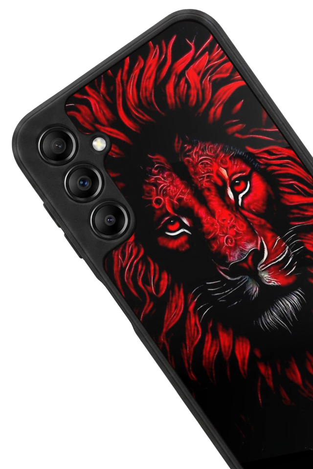 Samsung Galaxy A14 Uyumlu Aslan Tasarımlı Glossy Premium Kılıf