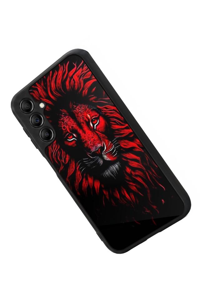 Samsung Galaxy A14 Uyumlu Aslan Tasarımlı Glossy Premium Kılıf