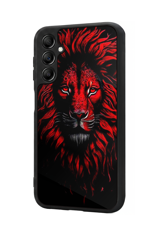 Samsung Galaxy A14 Uyumlu Aslan Tasarımlı Glossy Premium Kılıf