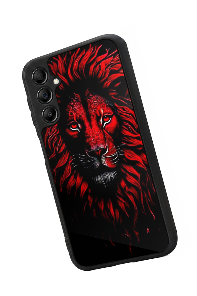 Samsung Galaxy A14 Uyumlu Aslan Tasarımlı Glossy Premium Kılıf