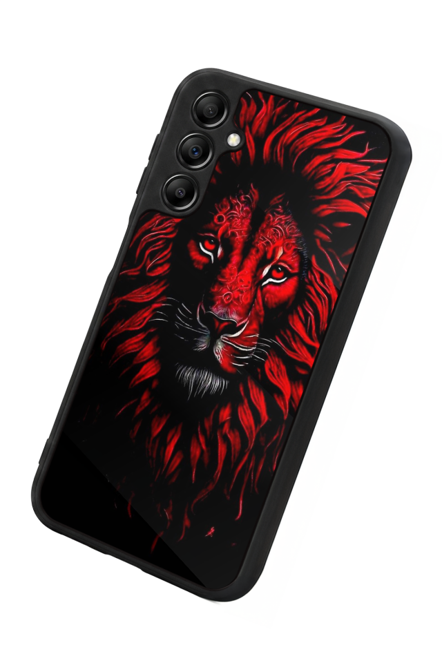 Samsung Galaxy A14 Uyumlu Aslan Tasarımlı Glossy Premium Kılıf
