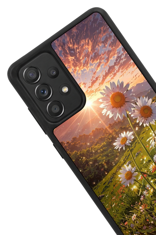 Samsung Galaxy A72 Uyumlu Cicek Tasarımlı Glossy Premium Kılıf