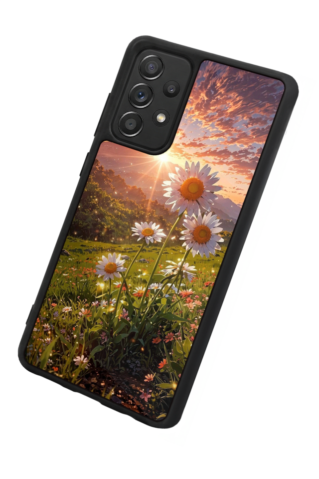 Samsung Galaxy A72 Uyumlu Cicek Tasarımlı Glossy Premium Kılıf