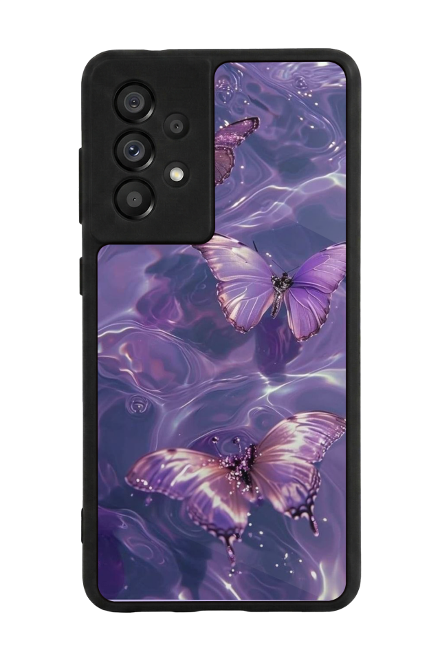 Samsung Galaxy A73 Uyumlu Kelebek Tasarımlı Glossy Premium Kılıf