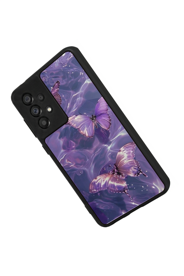 Samsung Galaxy A73 Uyumlu Kelebek Tasarımlı Glossy Premium Kılıf