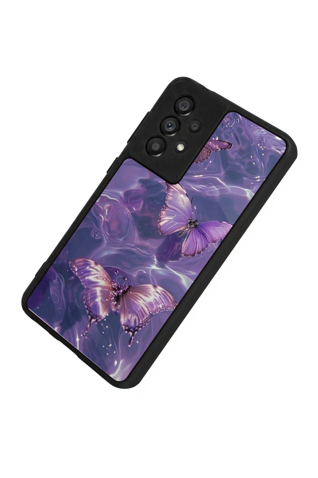 Samsung Galaxy A73 Uyumlu Kelebek Tasarımlı Glossy Premium Kılıf