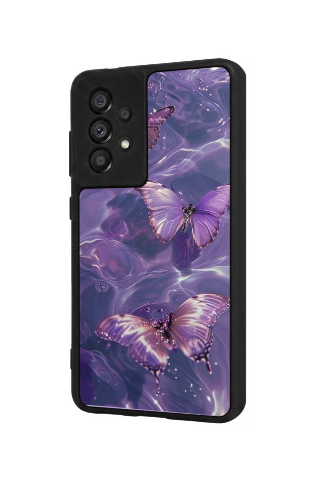 Samsung Galaxy A73 Uyumlu Kelebek Tasarımlı Glossy Premium Kılıf