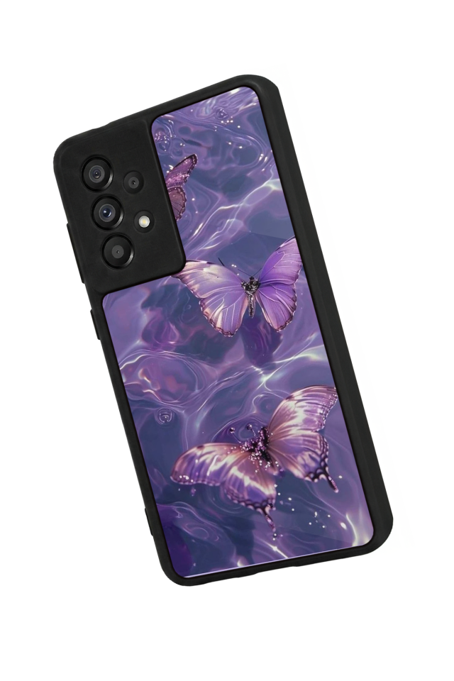 Samsung Galaxy A73 Uyumlu Kelebek Tasarımlı Glossy Premium Kılıf