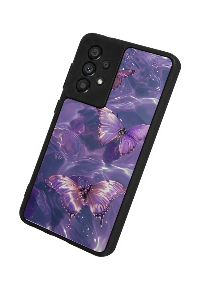 Samsung Galaxy A73 Uyumlu Kelebek Tasarımlı Glossy Premium Kılıf