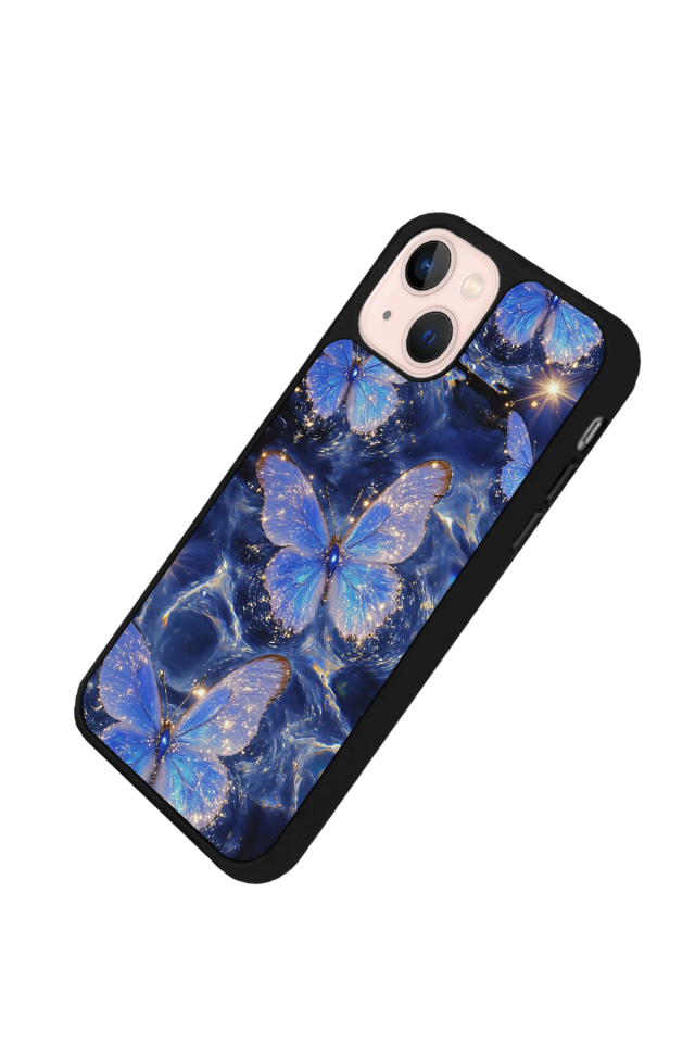 iPhone 14 Plus Uyumlu Kelebek Tasarımlı Glossy Premium Kılıf