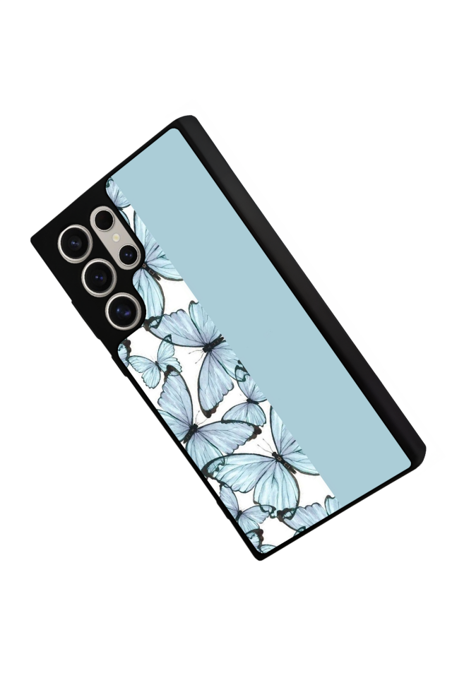 Samsung Galaxy S24 Ultra Uyumlu Kelebek Tasarımlı Glossy Premium Kılıf