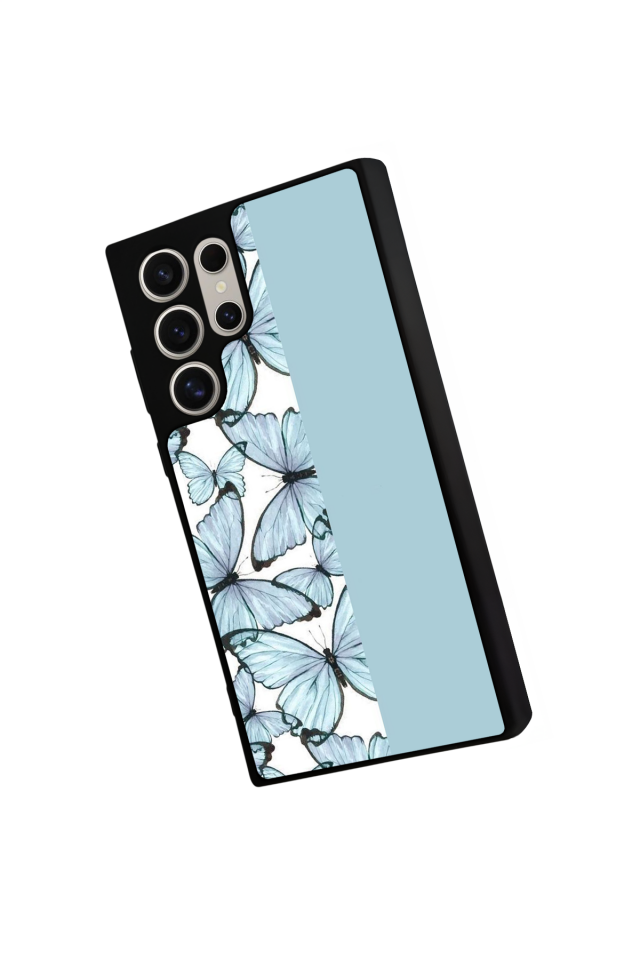 Samsung Galaxy S24 Ultra Uyumlu Kelebek Tasarımlı Glossy Premium Kılıf