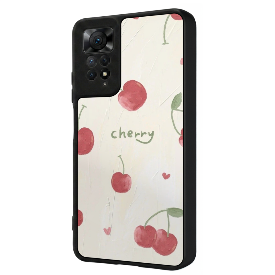 Xiaomi Redmi Note 11 Pro Uyumlu Kiraz Tasarımlı Glossy Premium Kılıf