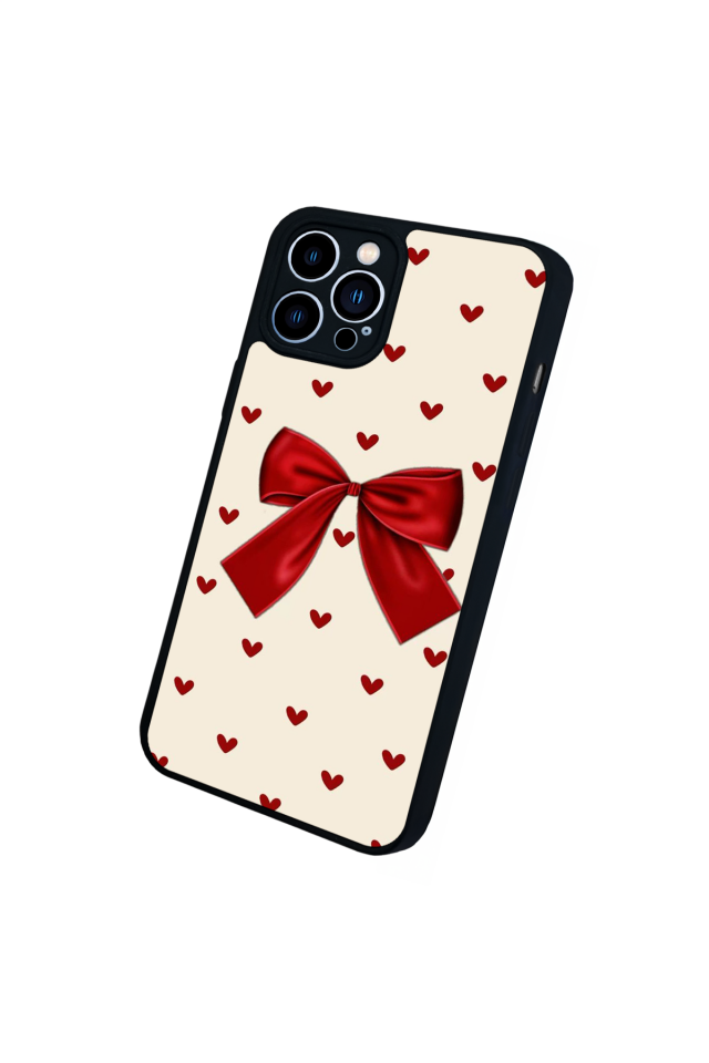 iPhone 12 Pro Max Uyumlu Kurdele Tasarımlı Glossy Premium Kılıf