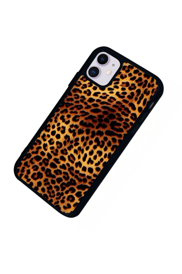 iPhone 11 Uyumlu Leopar Tasarımlı Glossy Premium Kılıf