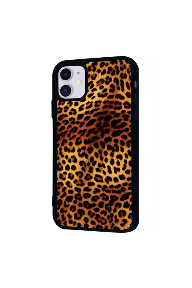 iPhone 11 Uyumlu Leopar Tasarımlı Glossy Premium Kılıf