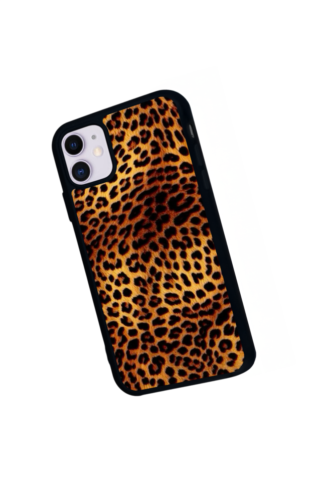 iPhone 11 Uyumlu Leopar Tasarımlı Glossy Premium Kılıf
