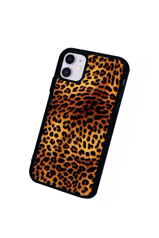 iPhone 11 Uyumlu Leopar Tasarımlı Glossy Premium Kılıf