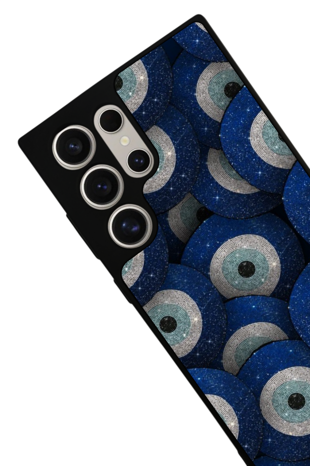 Samsung Galaxy S23 Ultra Uyumlu Nazar Tasarımlı Glossy Premium Kılıf