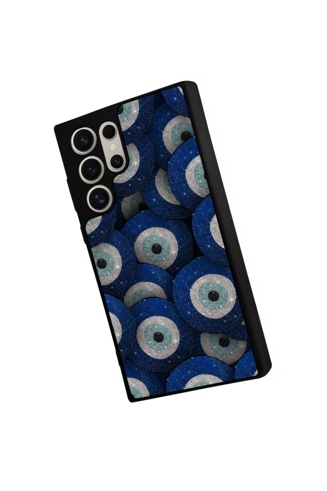 Samsung Galaxy S23 Ultra Uyumlu Nazar Tasarımlı Glossy Premium Kılıf