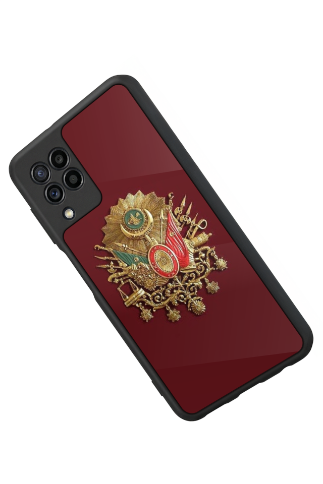 Samsung Galaxy M32 Uyumlu Osmanli Tugrasi Tasarımlı Glossy Premium Kılıf