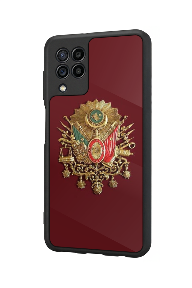 Samsung Galaxy M32 Uyumlu Osmanli Tugrasi Tasarımlı Glossy Premium Kılıf