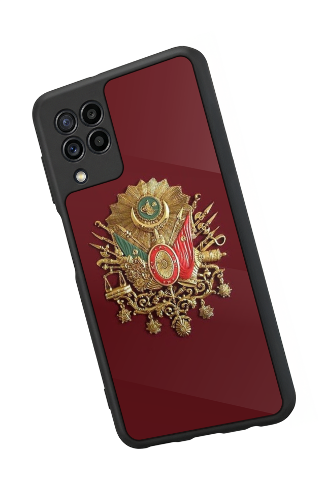 Samsung Galaxy M32 Uyumlu Osmanli Tugrasi Tasarımlı Glossy Premium Kılıf