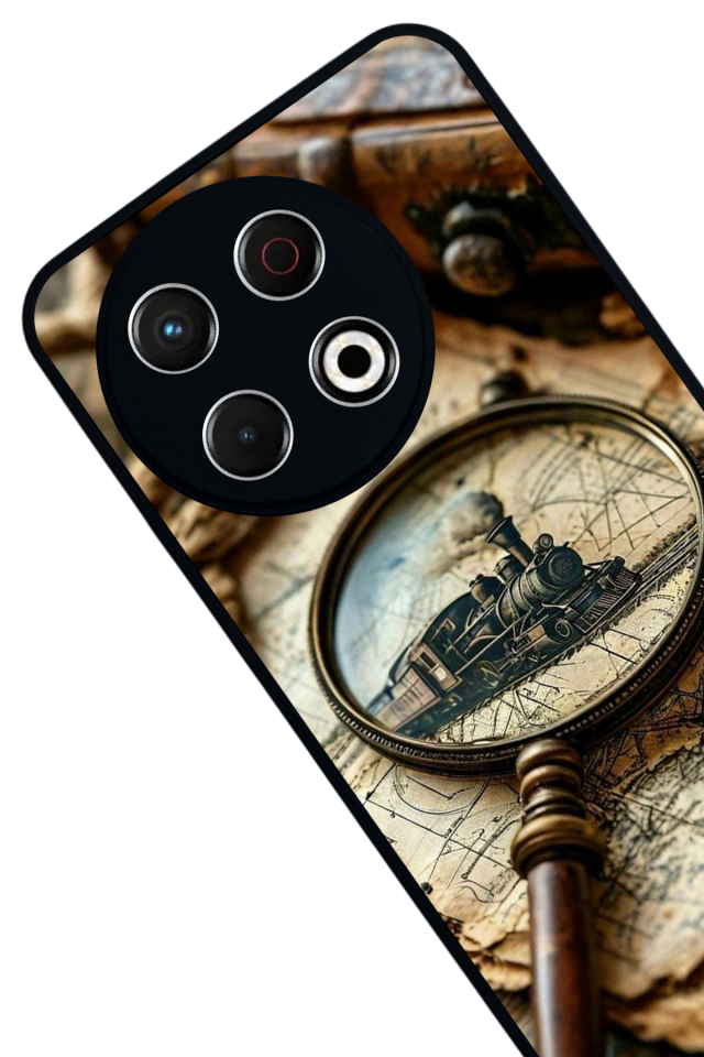 Tecno Spark 30 Pro Uyumlu Pusula Tasarımlı Glossy Premium Kılıf