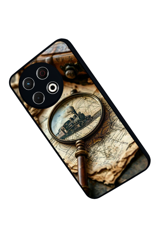 Tecno Spark 30 Pro Uyumlu Pusula Tasarımlı Glossy Premium Kılıf