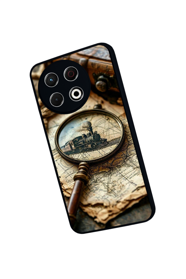 Tecno Spark 30 Pro Uyumlu Pusula Tasarımlı Glossy Premium Kılıf