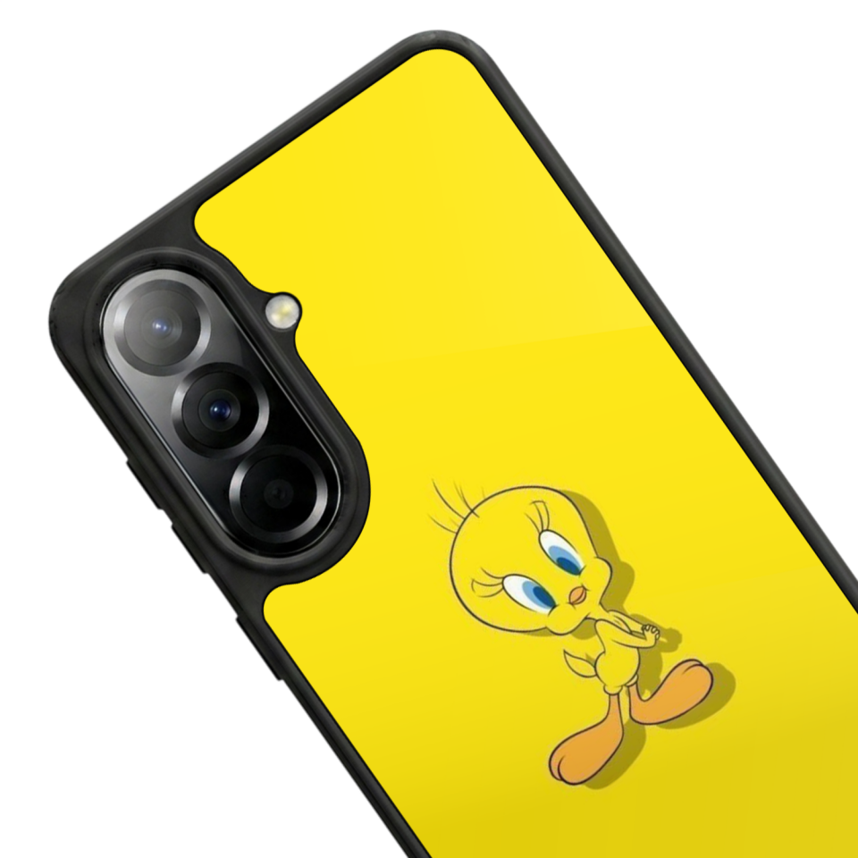 Samsung Galaxy A37 Uyumlu Tweety Tasarımlı Glossy Premium Kılıf