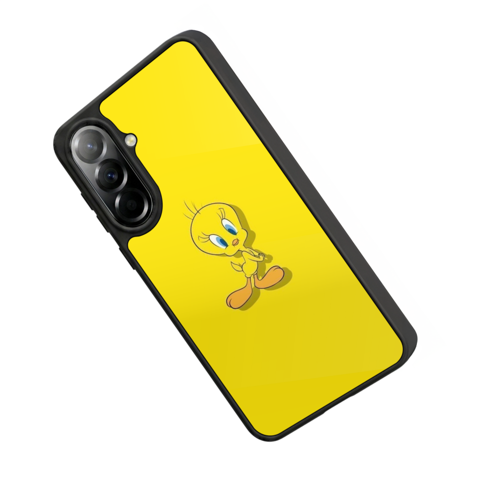 Samsung Galaxy A37 Uyumlu Tweety Tasarımlı Glossy Premium Kılıf